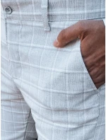 Pánske nohavice svetlo šedé FashionStreet UX4389