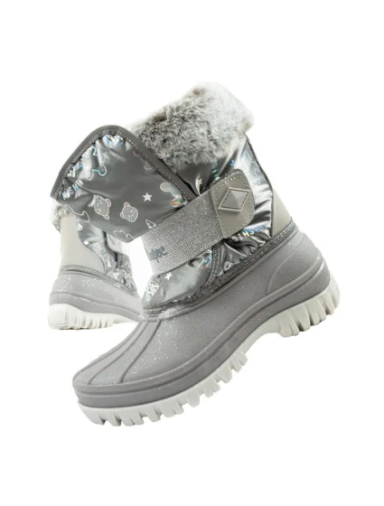 Lee Cooper zimné snežnice detské zateplené snežnice pre dievčatá sivé