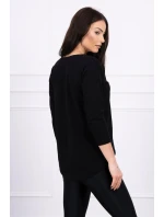 Blúzka s potlačou Tide čierna