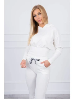 Široká rebrovaná súprava vo farbe ecru