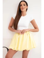 Dámska viskózna balónová sukňa s elastickým pásom žltá Dámska viskózna balónová sukňa s elastickým pásom žltá