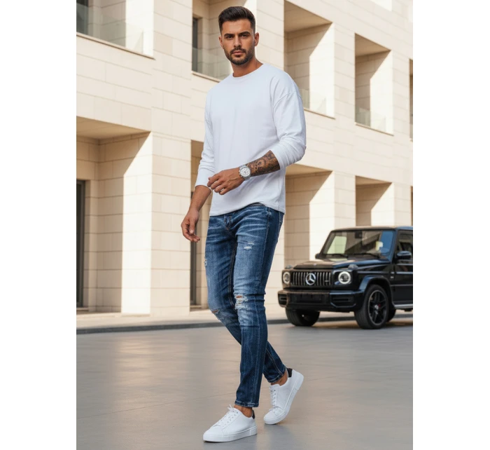 Pánske modré džínsové nohavice FashionStreet UX3948
