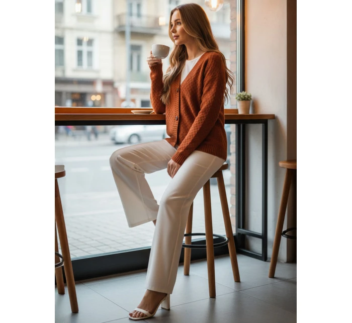 Dámský červený svetr Dstreet model 21982776 - FashionStreet