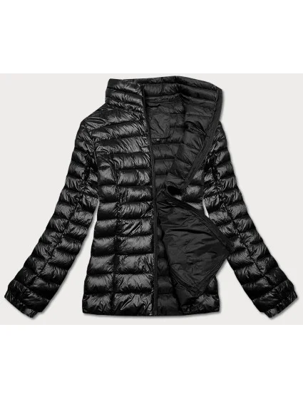 Lehká černá prošívaná dámská bunda model 17987614 - J.STYLE Lehká černá prošívaná dámská bunda model 17987614 - J.STYLE