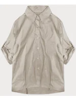 Svetlo béžové tričko s ozdobnou mašľou na chrbte (24018) Svetlo béžové tričko s ozdobnou mašľou na chrbte (24018)