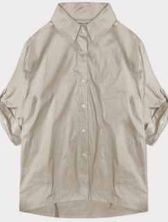 Svetlo béžové tričko s ozdobnou mašľou na chrbte (24018)