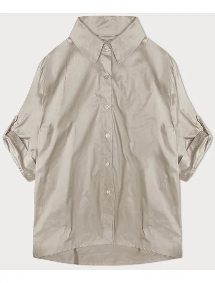 Svetlo béžové tričko s ozdobnou mašľou na chrbte (24018) Svetlo béžové tričko s ozdobnou mašľou na chrbte (24018)