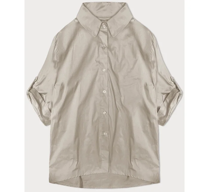 Svetlo béžové tričko s ozdobnou mašľou na chrbte (24018) Svetlo béžové tričko s ozdobnou mašľou na chrbte (24018)