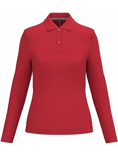 K 244 Dámské piqué polo s dlouhým rukávem model 22507089 red - Kariban