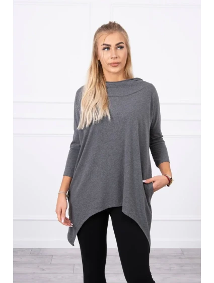 Mikina s potiskem kola graphite melange Mikina s potiskem kola graphite melange