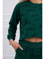 Súprava s nápismi zelenej farby