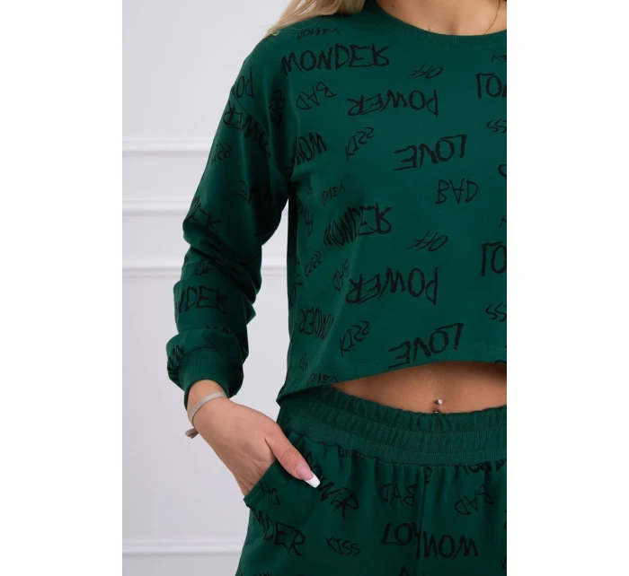 Súprava s nápismi zelenej farby