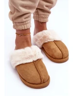 Dámské Pantofle s Kožešinou Camel model 21563577 - Boto