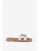 Klapki Damskie Płaskie Z Ozdobnym Detalem Artiker 56C1334 Białe