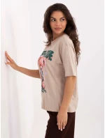 Tričko D12083AI02799A béžová