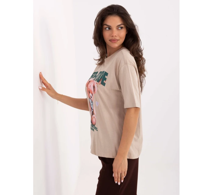 Tričko D12083AI02799A béžová