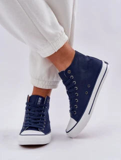 Dámske vysoké tenisky Big Star - tmavomodré