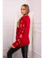Vianočný sveter so sobom červený Vianočný sveter so sobom červený