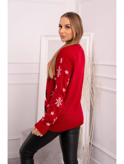 Vianočný sveter so sobom červený Vianočný sveter so sobom červený