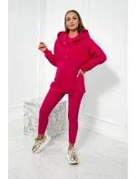 Sada 3 v 1 model 18753187 top a legíny fuchsiová - K-Fashion Sada 3 v 1 model 18753187 top a legíny fuchsiová - K-Fashion