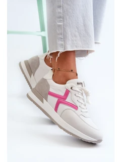 Sneakersy Damskie Na Platformie INBLU IN000362 Białe