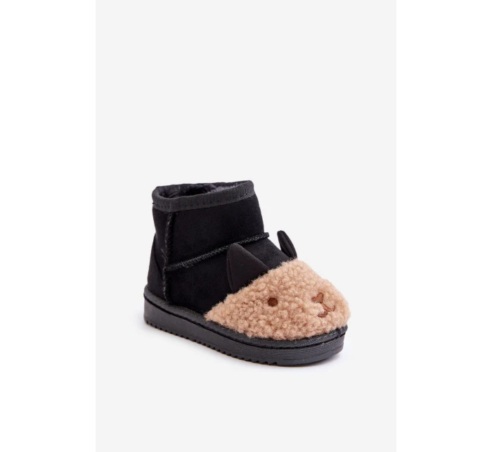 Zateplené dětské sněhule černé model 21678721 - Boto Zateplené dětské sněhule černé model 21678721 - Boto