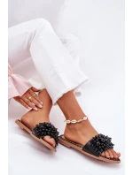 Dámské Plné Sandály S Ozdobnými Černé model 21687328 - Boto