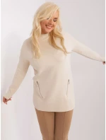 Sweter PM SW model 18949260 jasny beżowy - FPrice Sweter PM SW model 18949260 jasny beżowy - FPrice