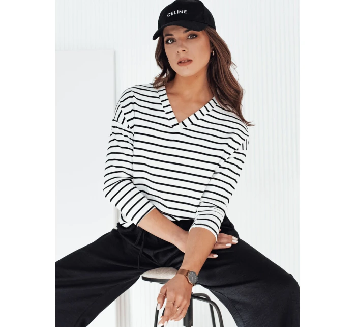 Dámská pruhovaná halenka bílá Dstreet model 21972928 - FashionStreet