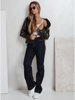 Dámske široké džínsy tmavomodré FashionStreet UY2775