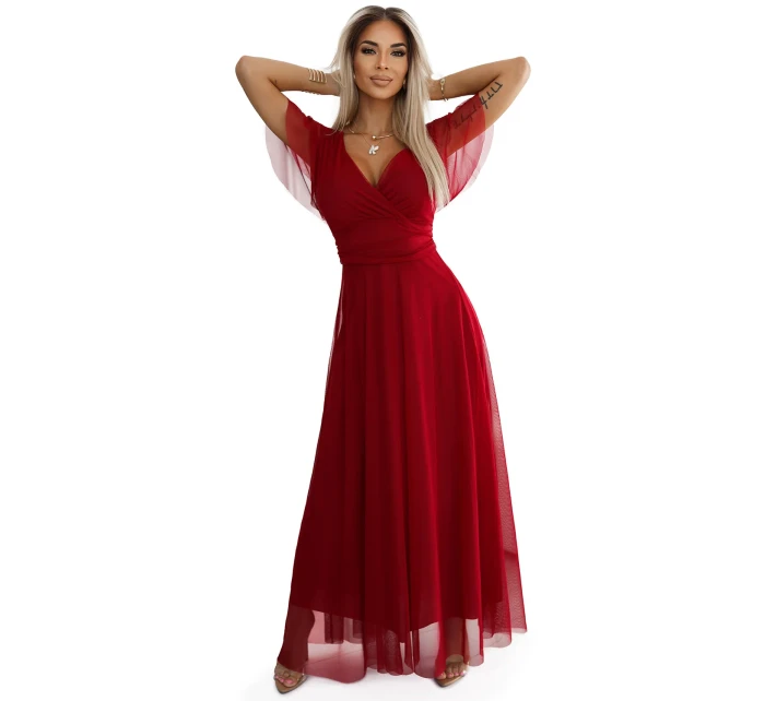 sukienka z dekoltem i krótkim model 20588350 - numoco basic sukienka z dekoltem i krótkim model 20588350 - numoco basic