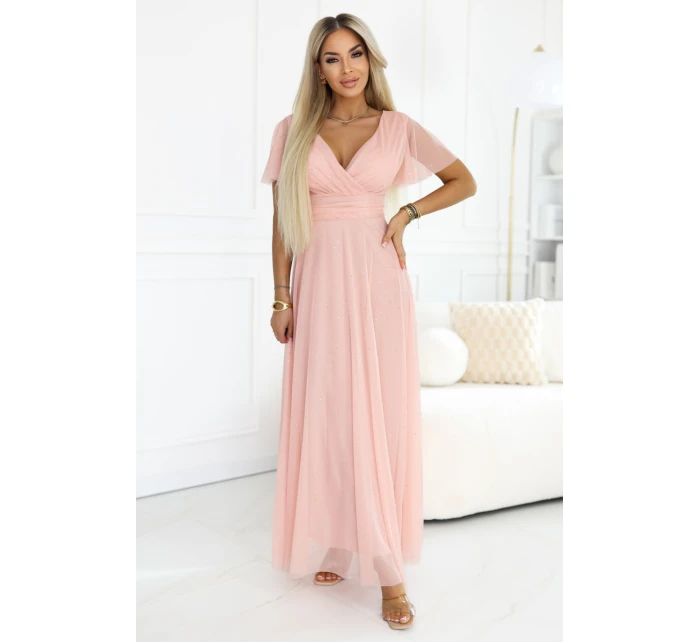 długa  z dekoltem i krótkim  model 22036870 - numoco basic