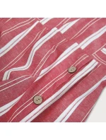 Červené bavlněné šaty model 7500078 - MADE IN ITALY Červené bavlněné šaty model 7500078 - MADE IN ITALY