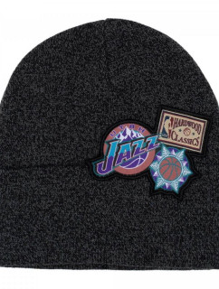 Mitchell & Ness Utah Jazz NBA XL Logo Patch Knit Cap Hwc Jazz HCFK4341-UJAYYPPPBLCK