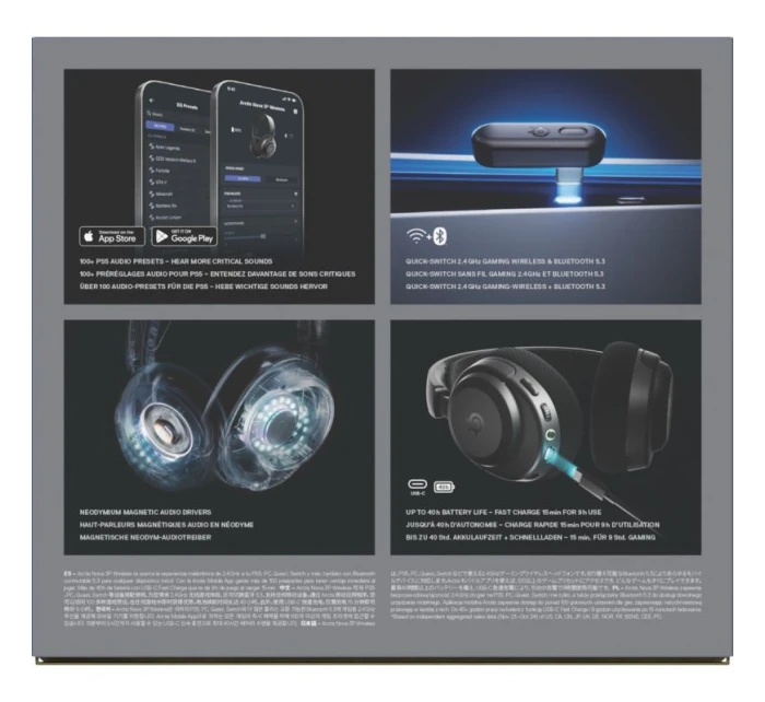 Bezdrátová sluchátka  Nova 3P pro černá model 21716759 - Steelseries