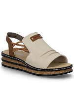 damskie na beżowe model 22087115 - Rieker