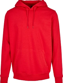 Build your Brand BY 011 Mikina s kapucňou z hrubej bavlny 56.0011 city red