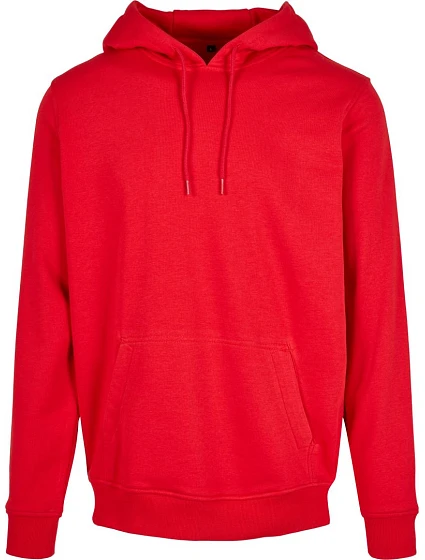 Build your Brand BY 011 Mikina s kapucňou z hrubej bavlny 56.0011 city red