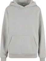 Build your Brand BY 289 Dámska mikina s kapucňou v oversize strihu „Fluffy“ 56.0289 light asphalt