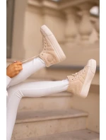 Zateplené Dámské Tenisky S Kožíškem  Big Star Béžové model 21675253 - Big Star Shoes