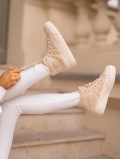 Zateplené Dámské Tenisky S Kožíškem Big Star Béžové model 21675253 - Big Star Shoes