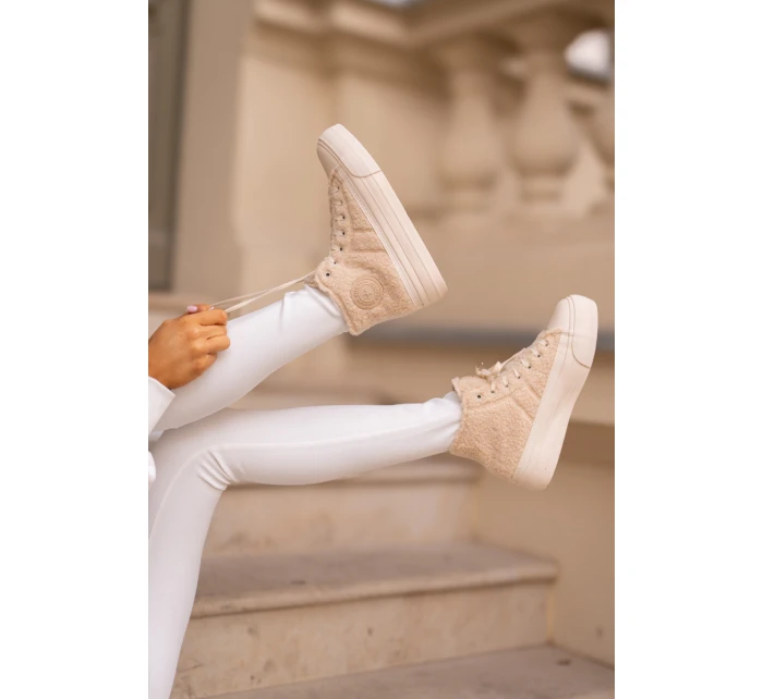 Zateplené Dámské Tenisky S Kožíškem  Big Star Béžové model 21675253 - Big Star Shoes