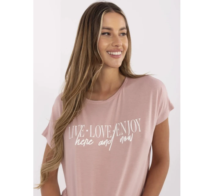 Tričko D12100M02737A svetlo ružová Tričko D12100M02737A svetlo ružová