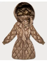 Hnedá dámska široká zimná bunda Minority (M2-6518-305)