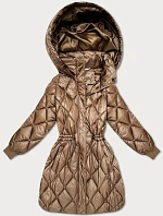 Dámska zimná bunda Plus Size Minority Brown (M2-6518-305)