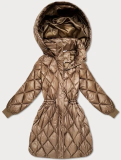 Dámska zimná bunda oversize Minority brown (M2-6518-305)