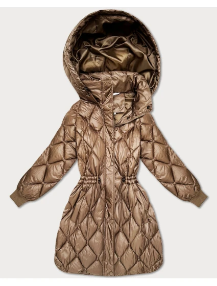 Hnedá dámska široká zimná bunda Minority (M2-6518-305)