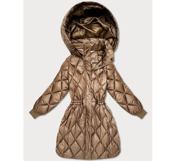 Hnedá dámska široká zimná bunda Minority (M2-6518-305)