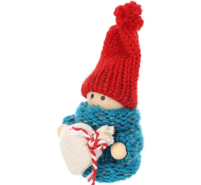 DEKORATÍVNA BÁBIKA S TAŠKOU MODRÉ DIEVČA 7,5 CM