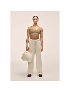 Dámske nohavice CASALL Peachy Straight Leg Jogger, biela farba